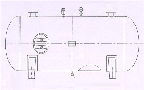 臥式儲氣罐--分氣包分氣缸--非標(biāo)儲氣罐定制-配圖01
